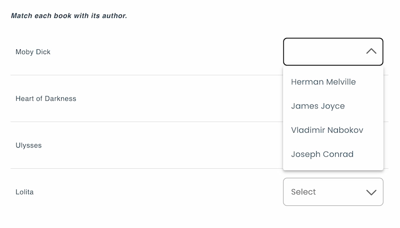 Sample matching question