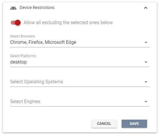 You can choose to allow only specific devices or block certain types of devices.