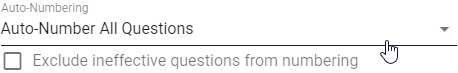 You can also exclude unscored questions from numbering 