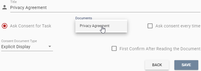 Selecting document<br>