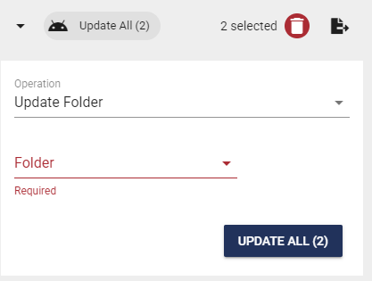 Folder name is required. <br>