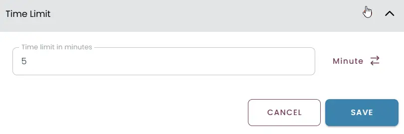Time limit setting