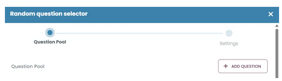 Define a question pool to randomly select questions for the page.