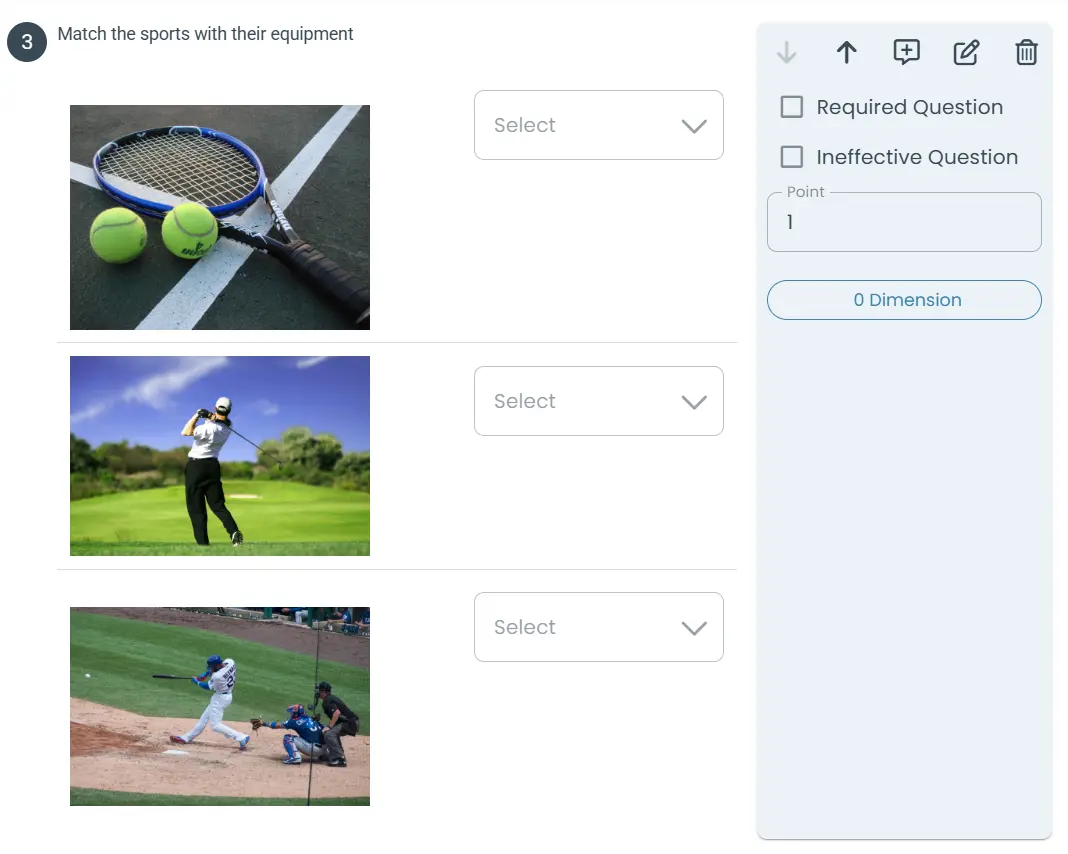Image-based matching question