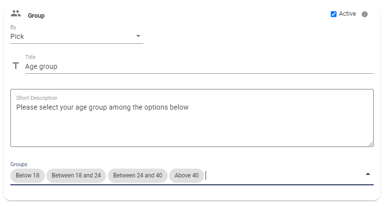 Expanding the form to include group selection for candidates