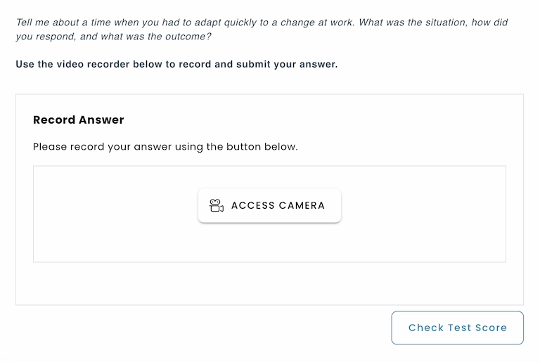 Example interview question