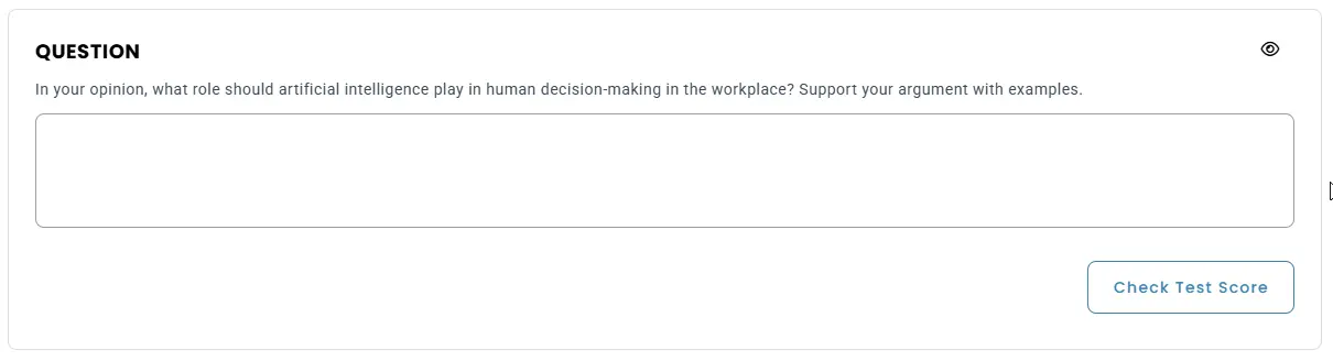 Example long answer question
