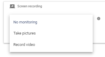 Screen recording settings<br>