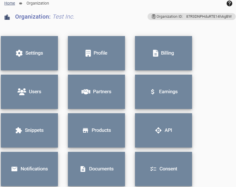 Organization Dashboard