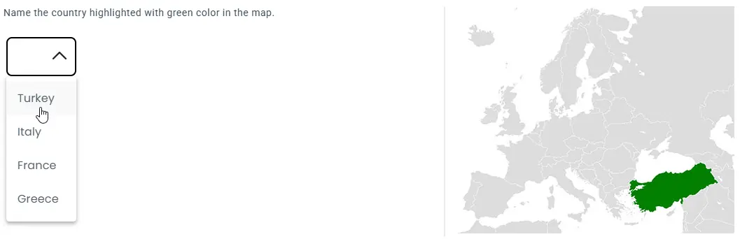 Example of a screen-friendly image-based question using a dropdown 