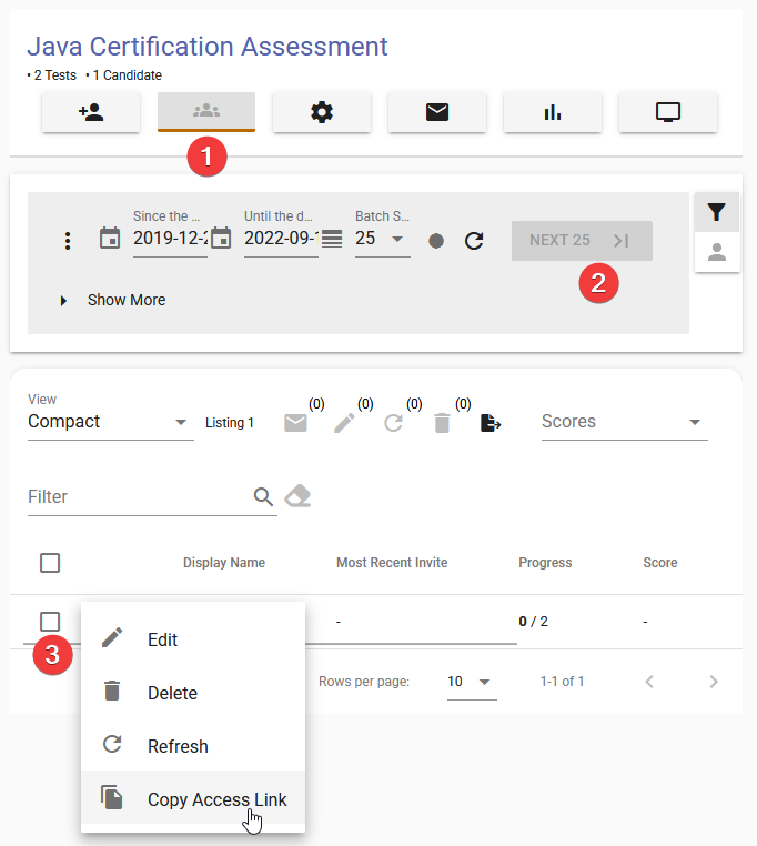 Finding the Access link of a Ticket