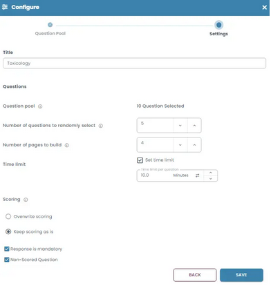 Set the page options and save the static page.