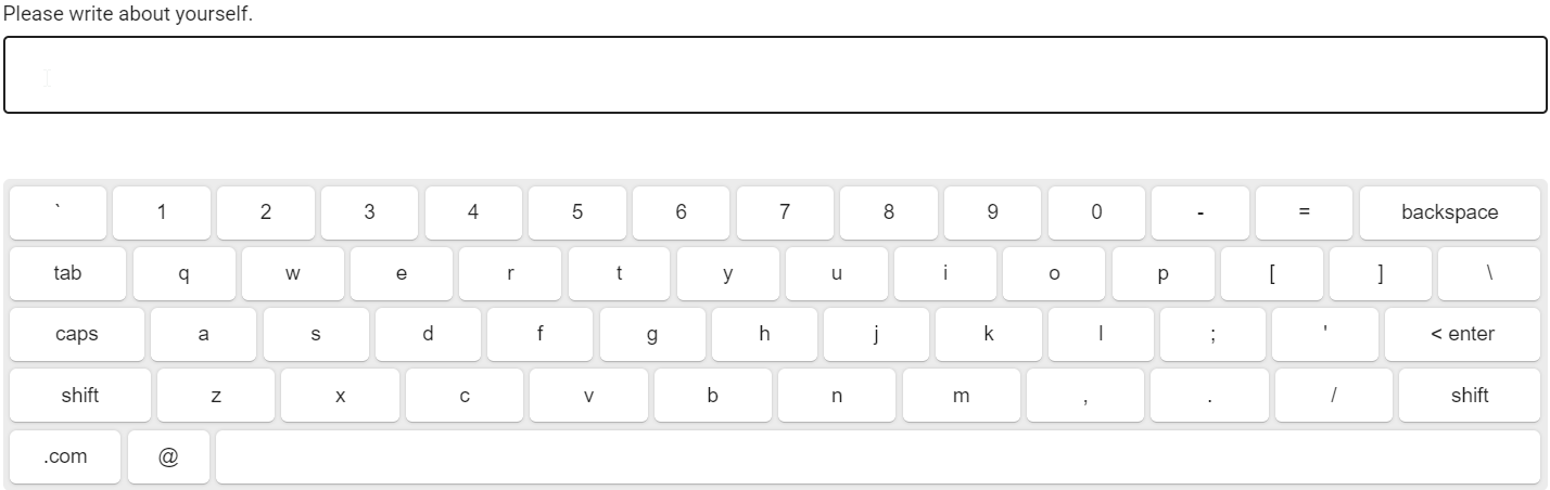 Virtual input keyboard