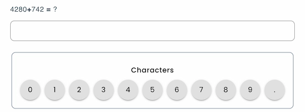 Sample numerical input question