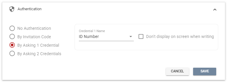 Setting up the single credential<br>