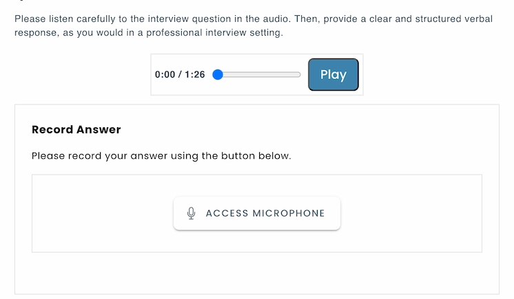 Example of a speaking question