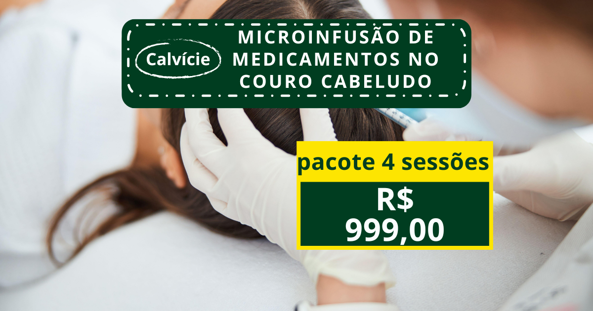 4 sessões MMP de couro cabeludo - R$ 999,00💉