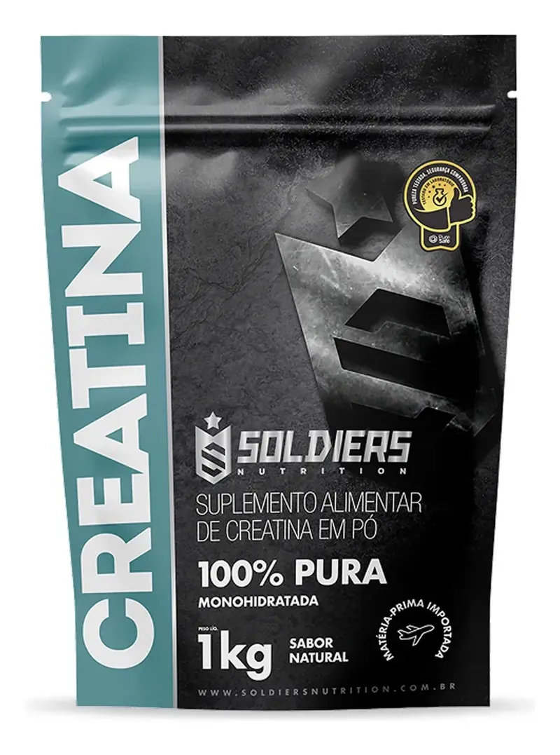 OFERTA IMPERDÍVEL: Creatina Soldiers 1kg com 30% OFF