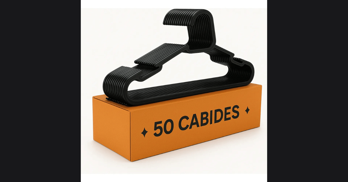 50 Cabides por apenas R$ 27,64!  - Kit 50 Cabides Reforçados Organizador
