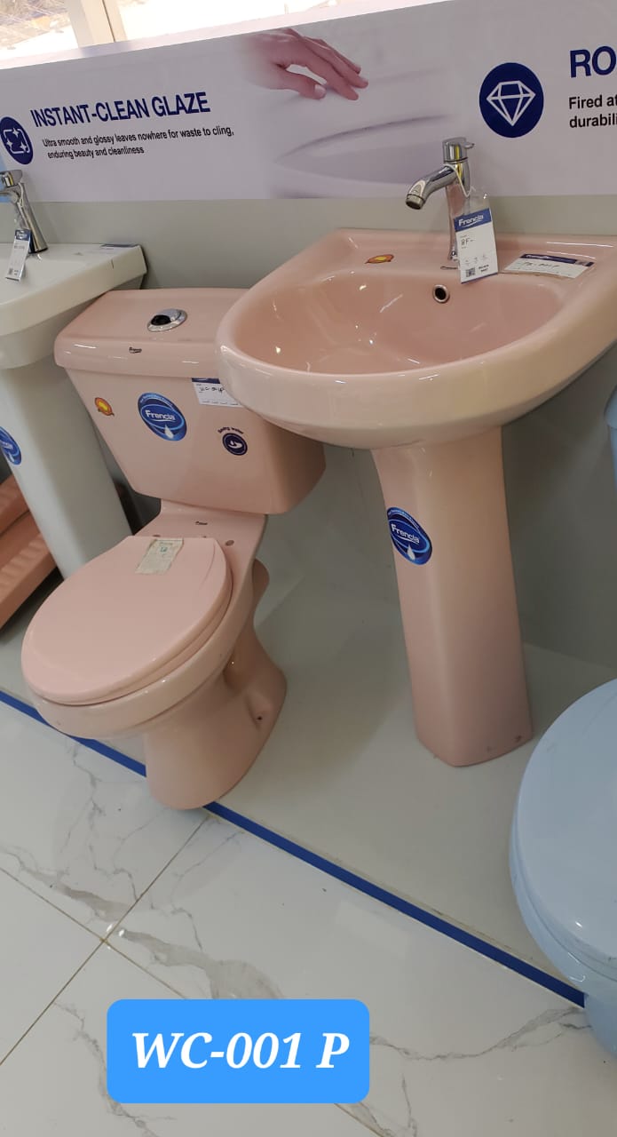 W.c Close Couple Set Pink