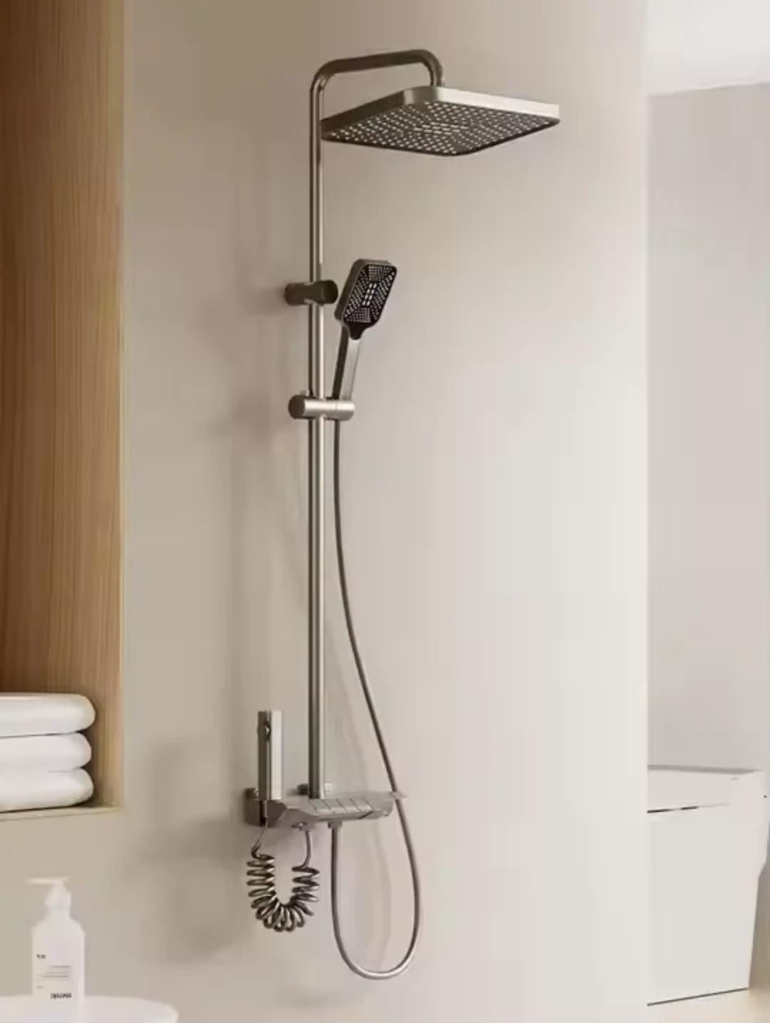 Shower Mixer Set matte grey