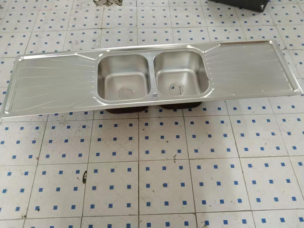 Kitchen Sink Double Bowl Double Drain