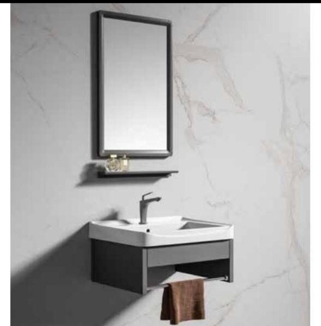 Basin Vanity with Mirror and Shelf