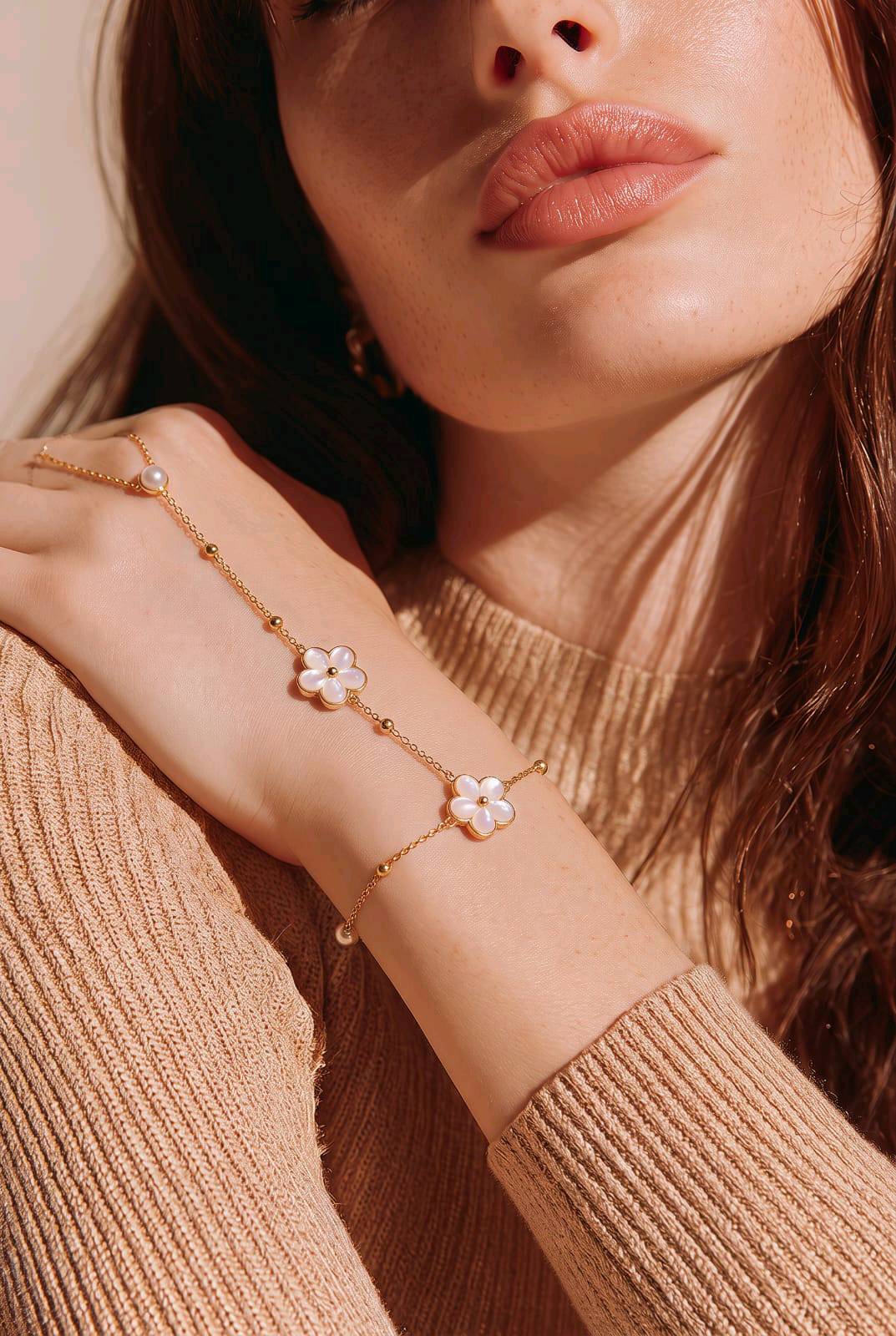 Bracelet Bague Fleur de Cerisier — visuel 3