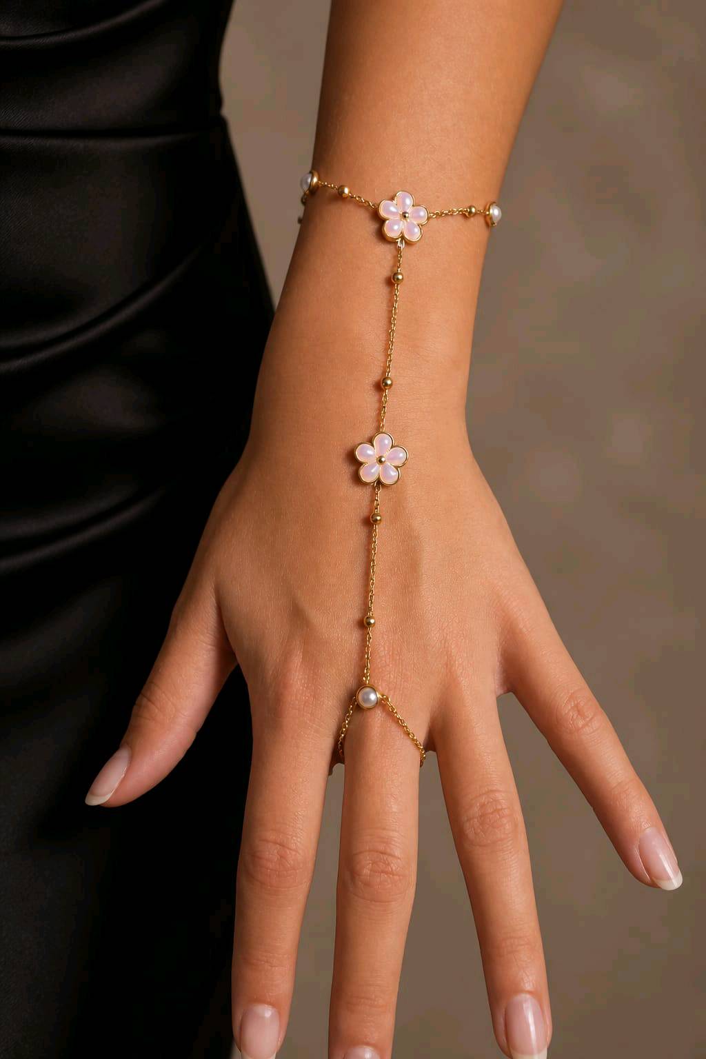 Bracelet Bague Fleur de Cerisier — visuel 1