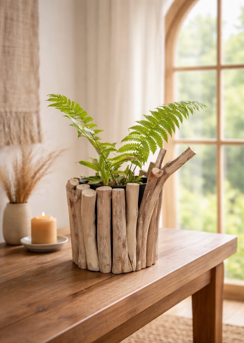 cache pot en bois flotté — visuel 2