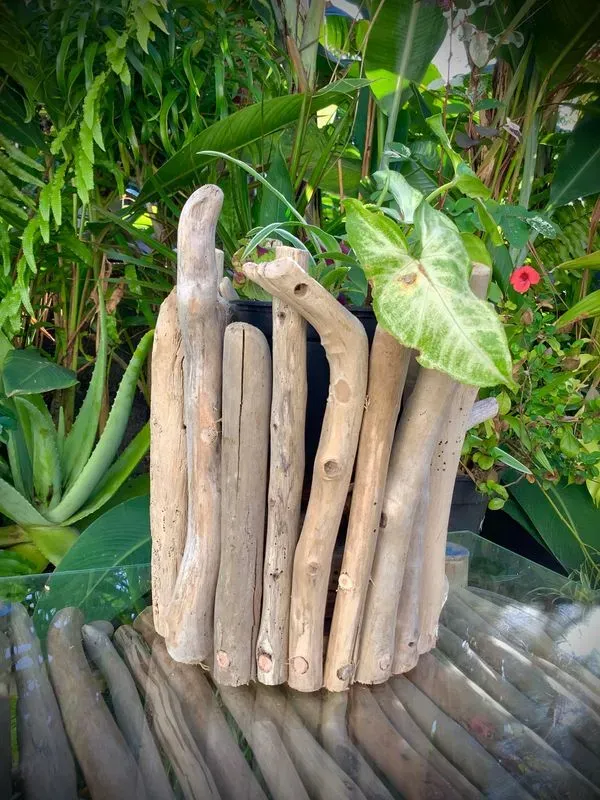 cache pot  en bois flotté  — visuel 4