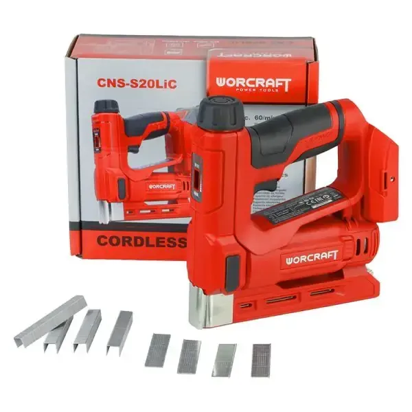 Cloueuse combinée sans fil WORCRAFT CNS‑S20LiC + batterie 2ah + chargeur