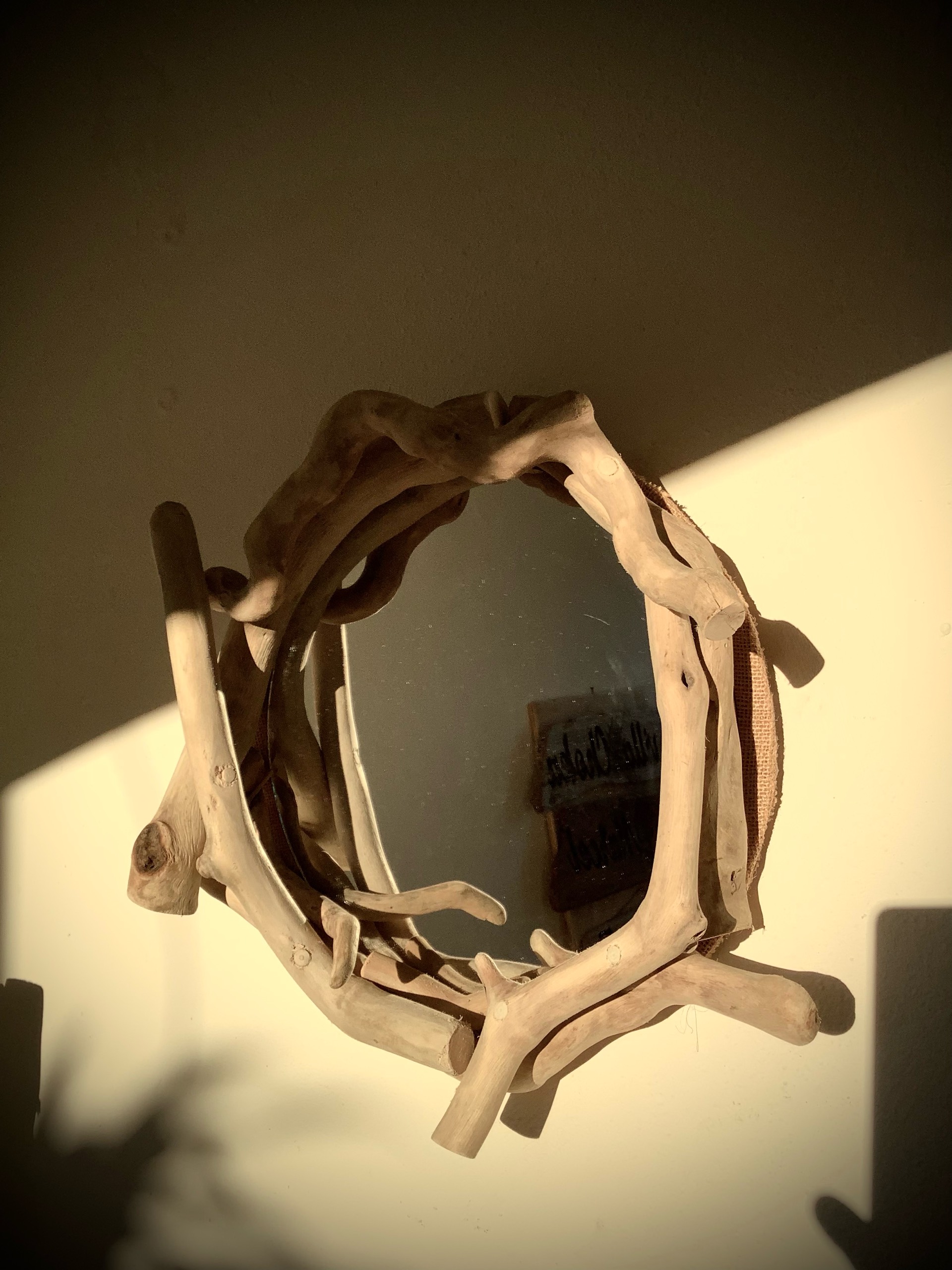 miroir rond en bois flotté  — visuel 9