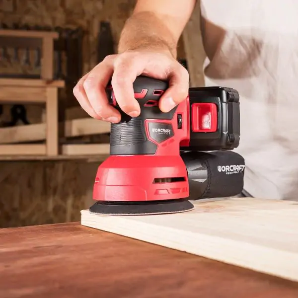 ponceuse orbitale worcraft+ batterie 4ah et chargeur — visuel 7