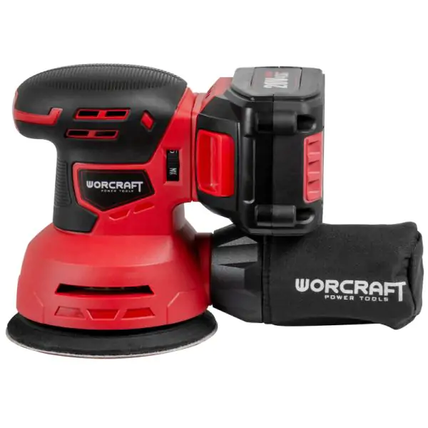 ponceuse orbitale worcraft+ batterie 4ah et chargeur — visuel 15