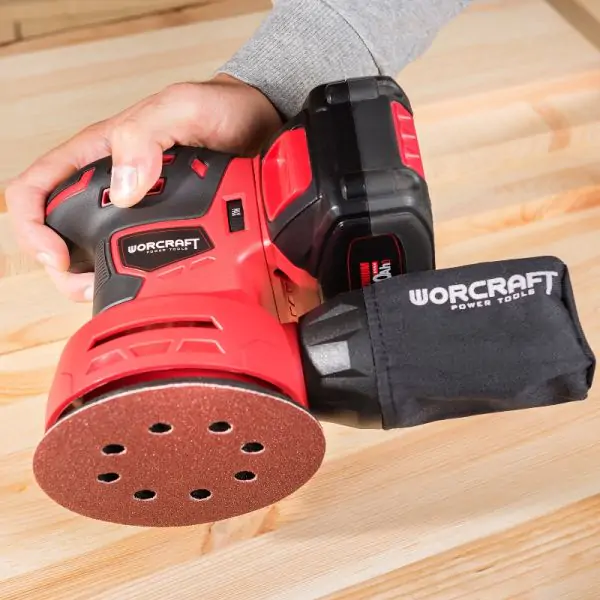 ponceuse orbitale worcraft+ batterie 4ah et chargeur — visuel 6