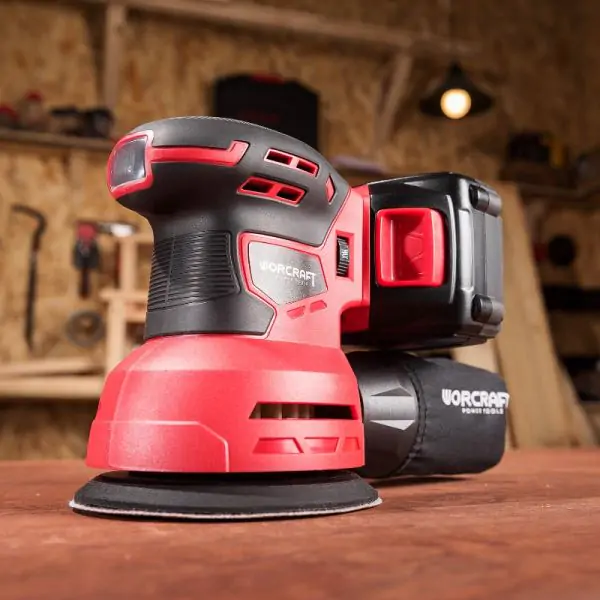 ponceuse orbitale worcraft+ batterie 4ah et chargeur — visuel 5