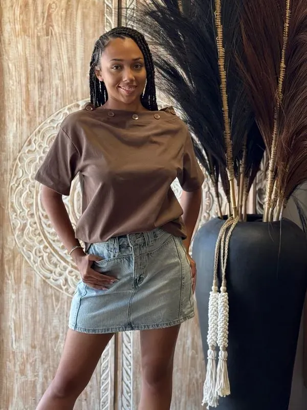 Jupe en jean femme avec short en toile intégré