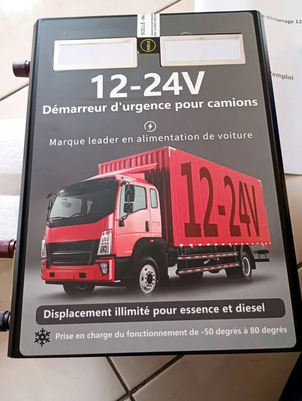 Gros booster de démarrage voiture et camion 12/24 volts 