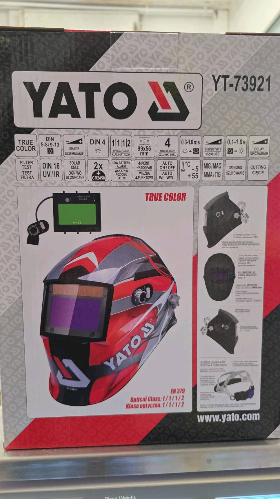 Casque de soudage auto‑obscurcissant YATO True Color – Grand écran — visuel 2