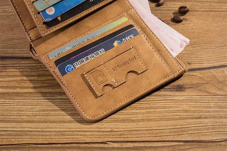 petit portefeuille en cuir synthétique imitation Vrai cuir — visuel 3