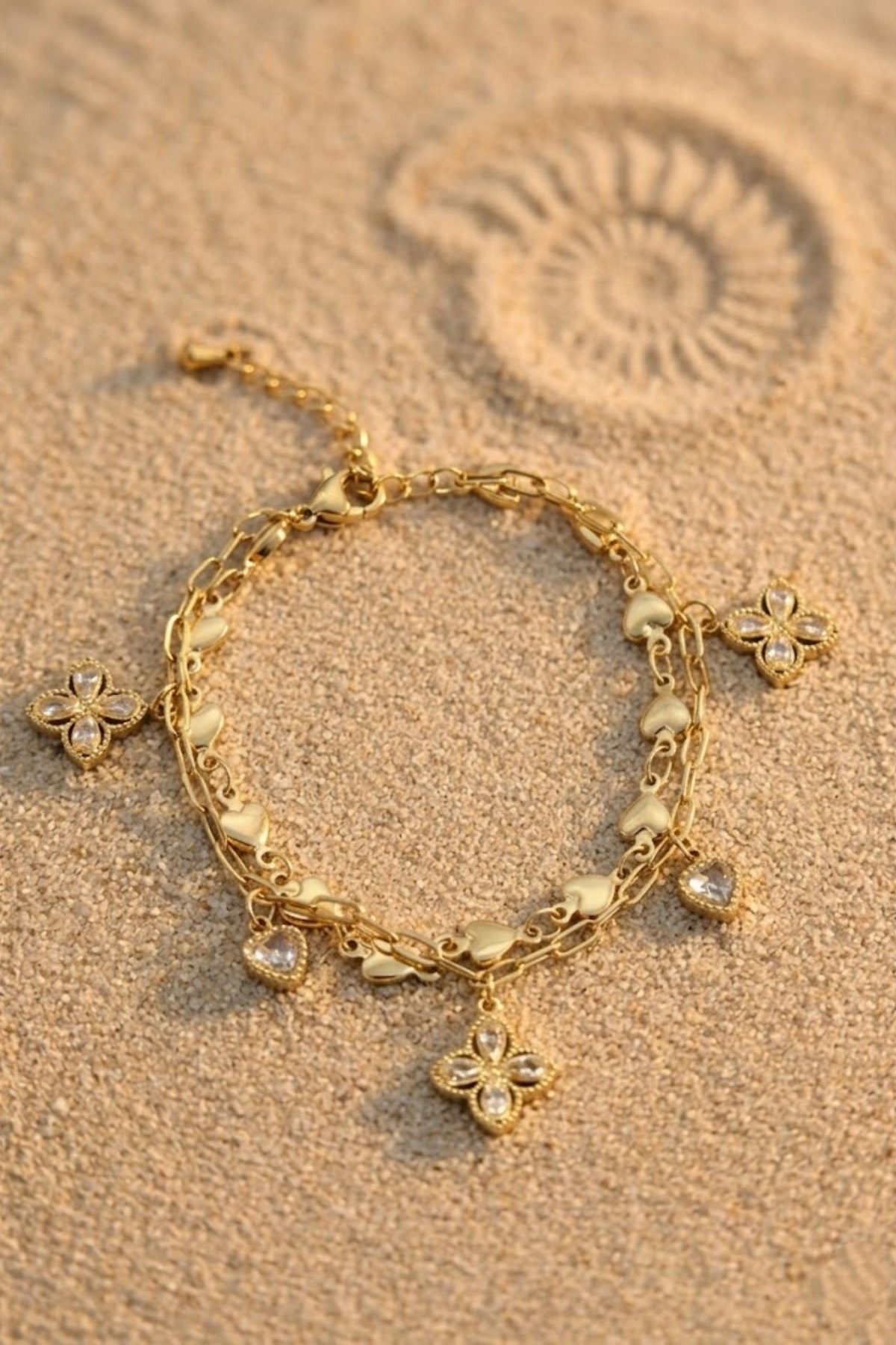 Bracelet « Éclat de cœur » - acier inoxydable 