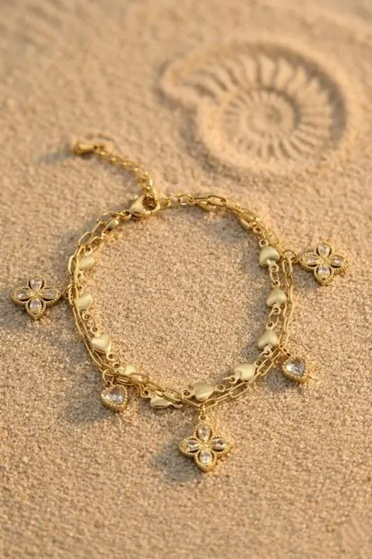 Bracelet « Éclat de cœur » - acier inoxydable