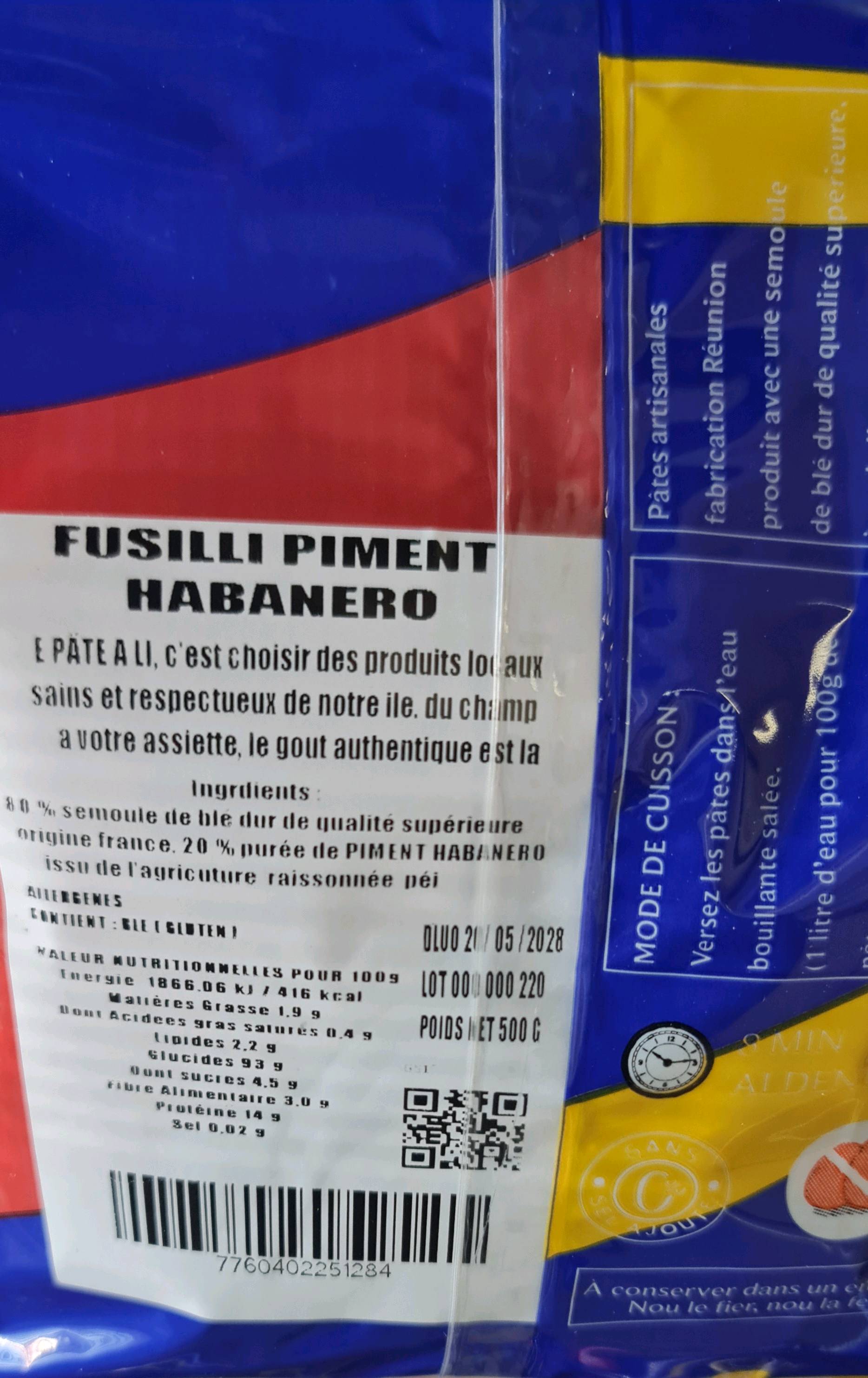 fusilli piment habanero  — visuel 2