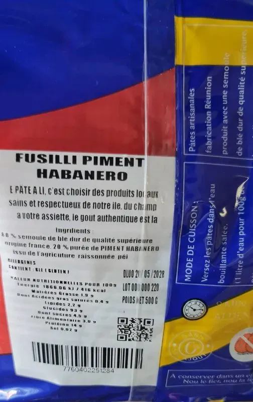 fusilli piment habanero  — visuel 2