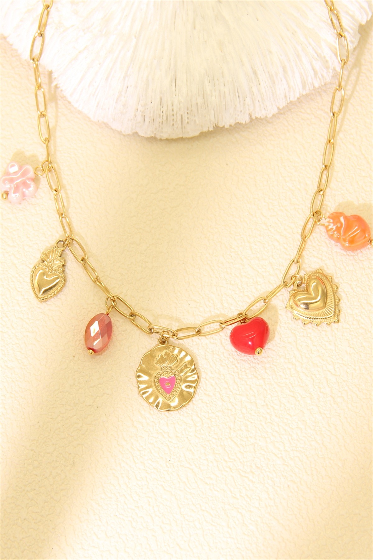 Collier charms - acier inoxydable 