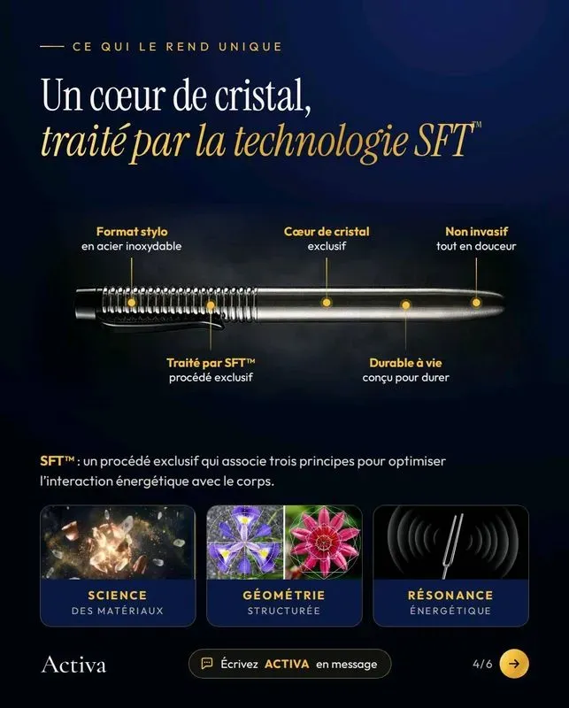 Activa - Stylo bien-être de poche inoxydable — visuel 3