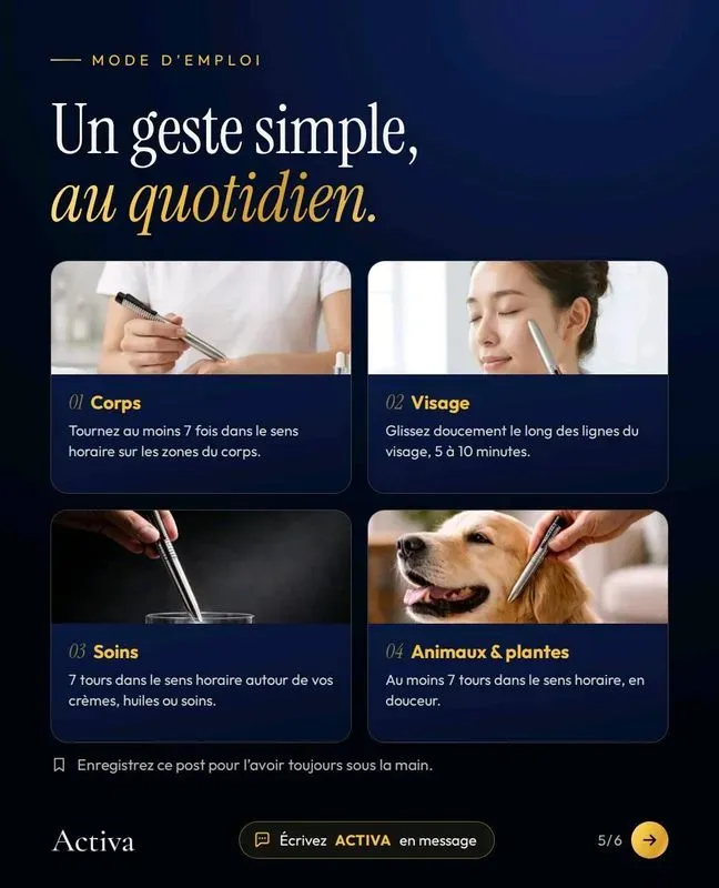 Activa - Stylo bien-être de poche inoxydable — visuel 4