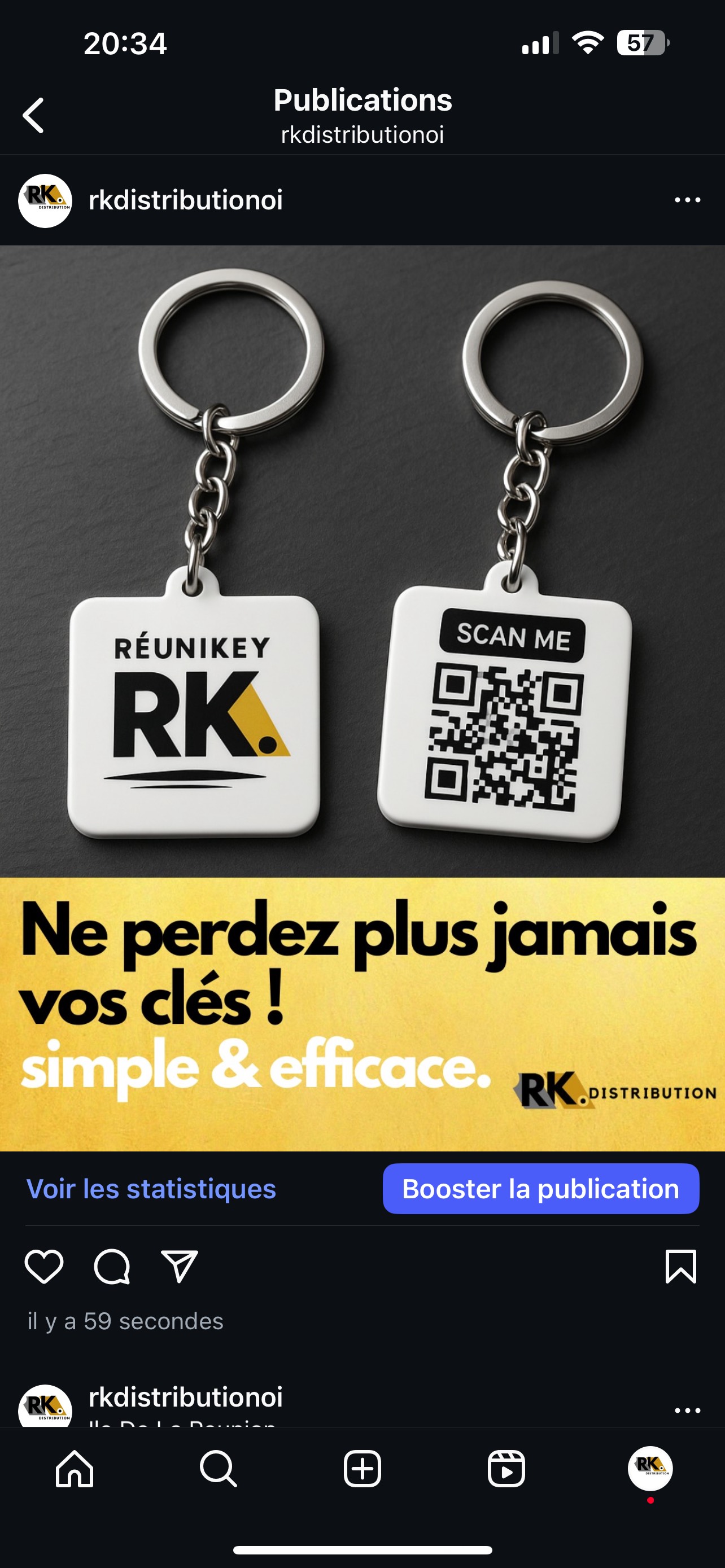 Porte-Clé QR Code 