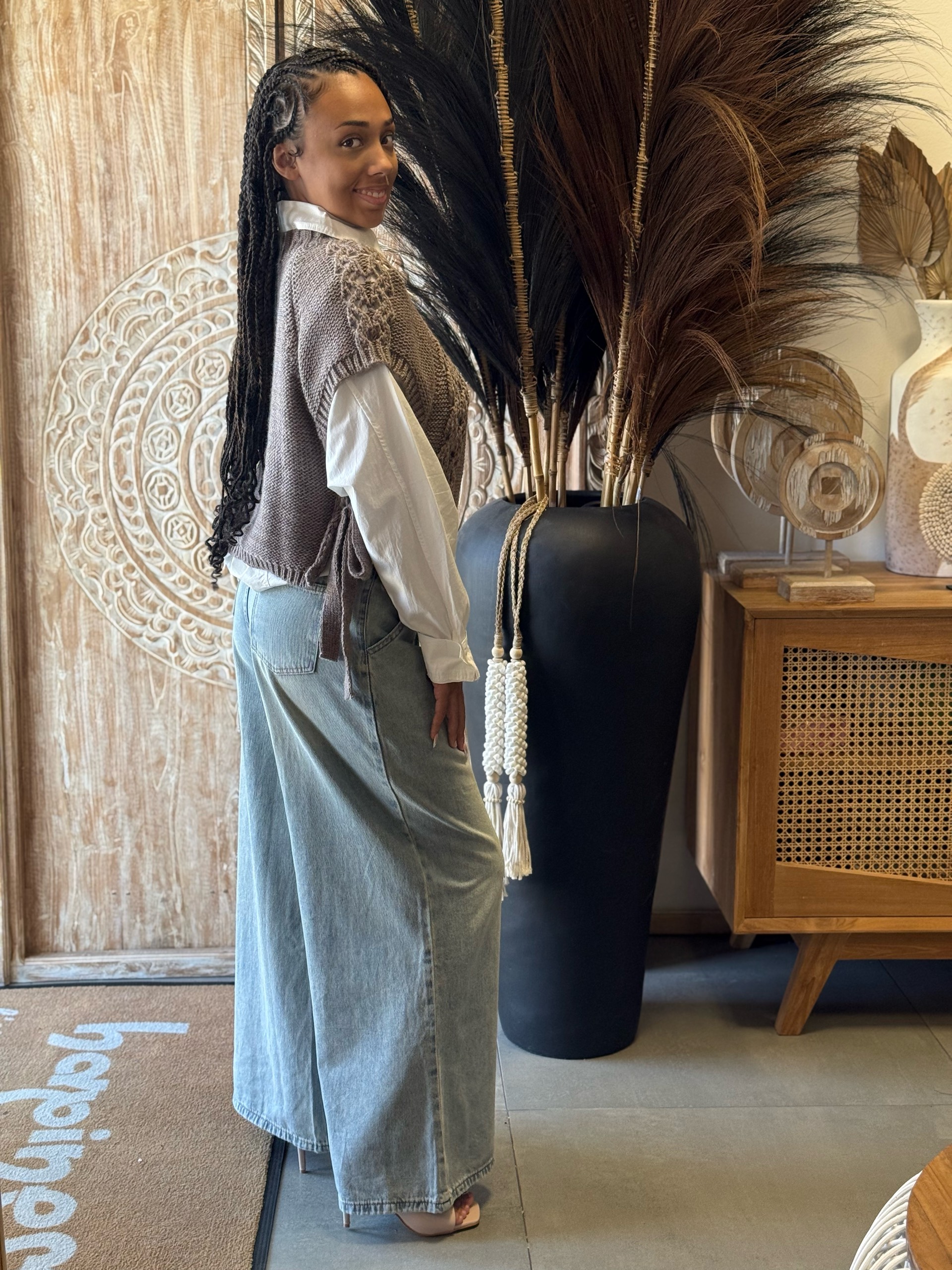 Surgilet maille femme avec liens sur les côtés